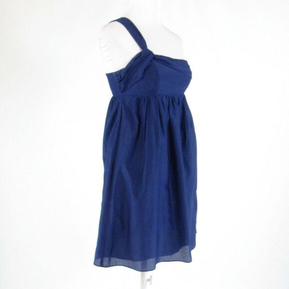 Blue ANN TAYLOR LOFT one shoulder dress 0 - Picture 3 of 8